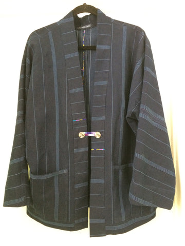 Kimono style jacket, repurposed corte (skirt) material
